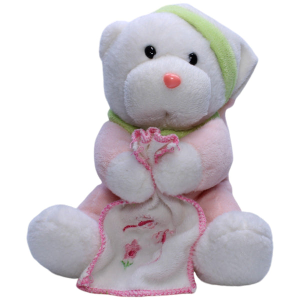 Trendy Plüsch, rosa Schlaf-Bär mit Rassel