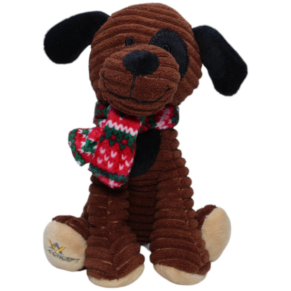 Sitzender Hund mit Schal