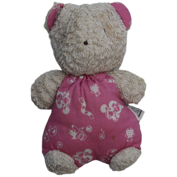SILKE, Frottee-Bär mit Muster rosa