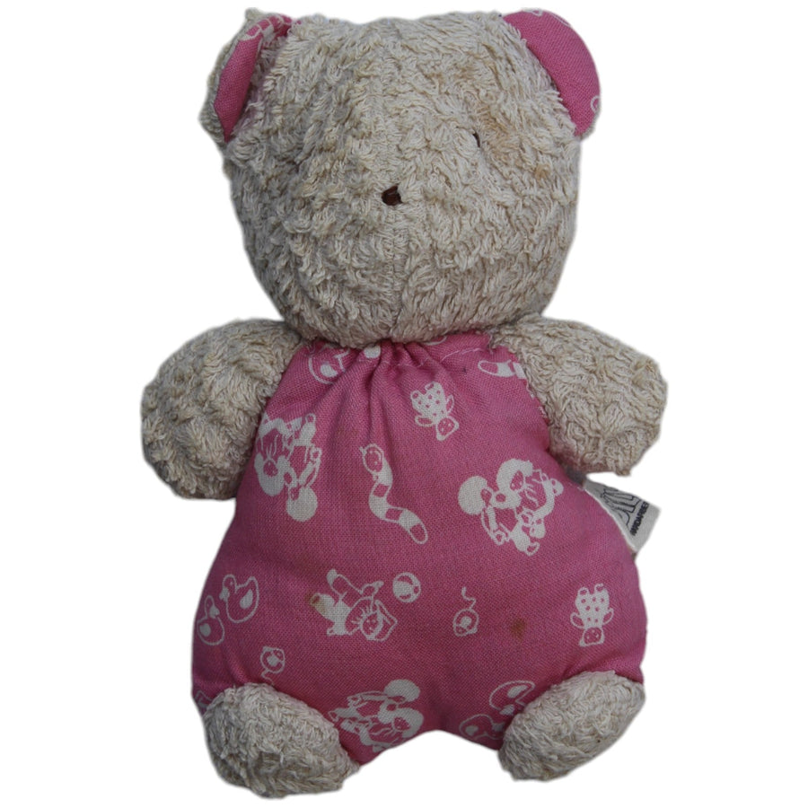 SILKE, Frottee-Bär mit Muster rosa