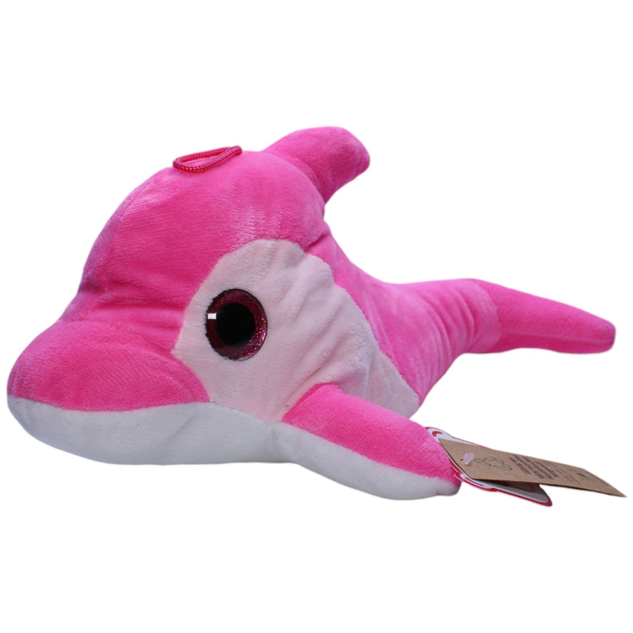 Delfin mit Glitzeraugen, rosa
