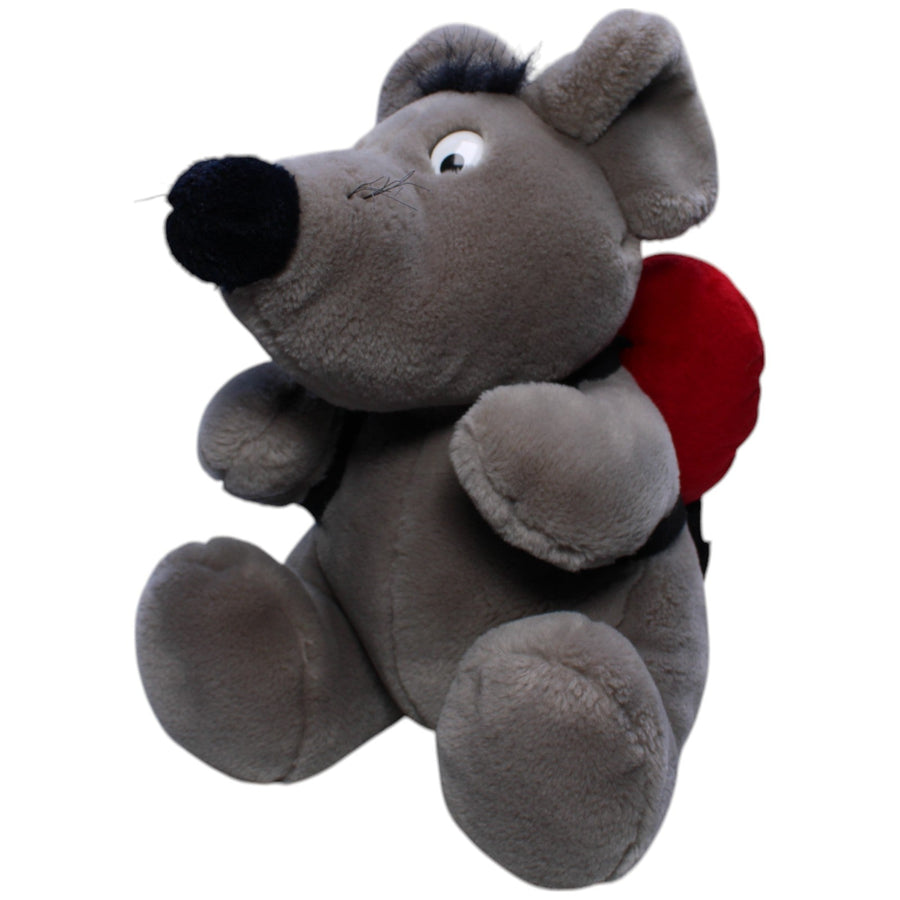 Große Ratte mit Herz-Rucksack
