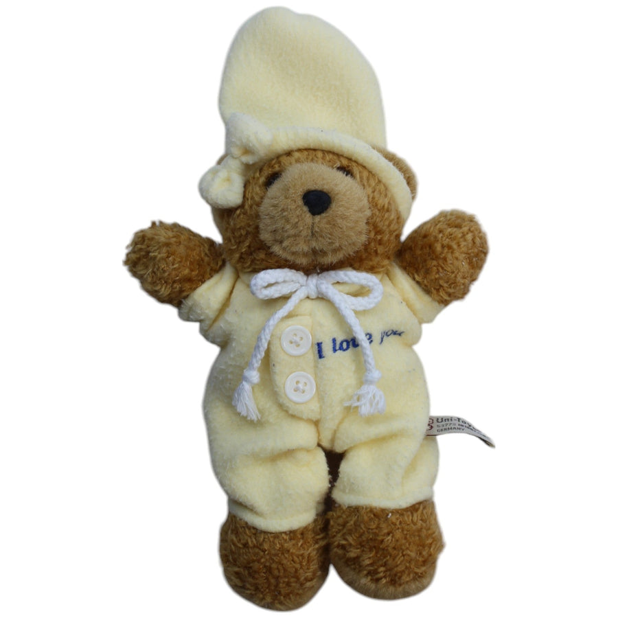 Teddybär im Schlafanzug "I love you", beige