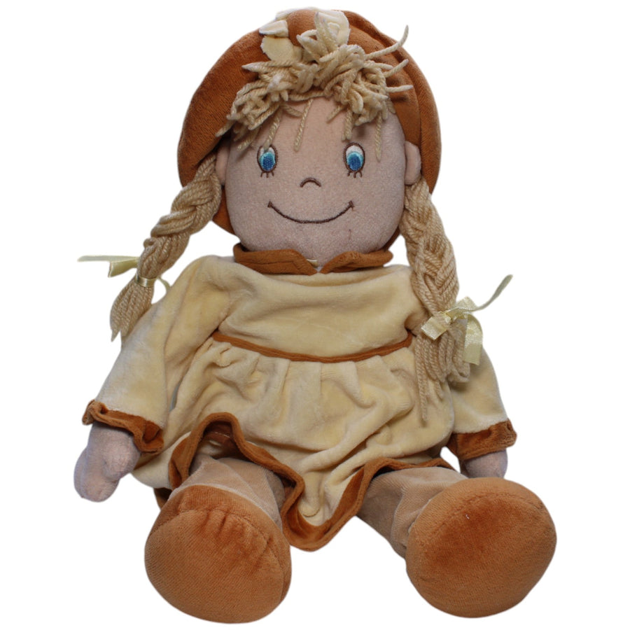 XL Ragdoll Puppe, braun-gelb