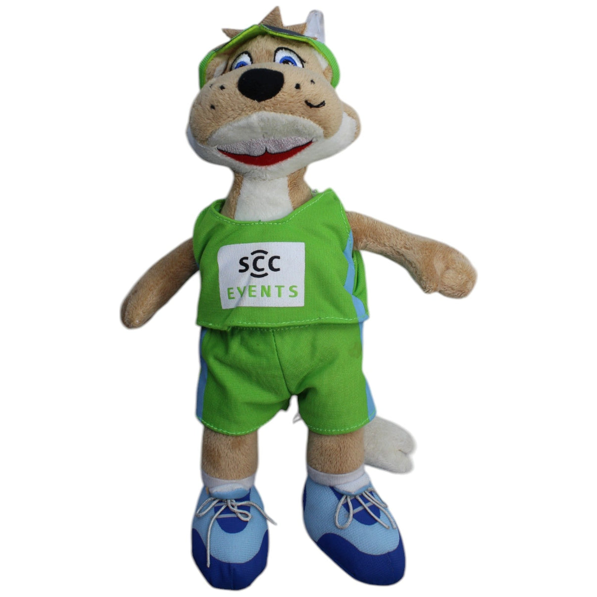 1239688 Walk & Act SCC Events Wiesel Fridolin FRIDO Flink in Sportkleidung Kuscheltier Kumpel Leo Gebraucht
