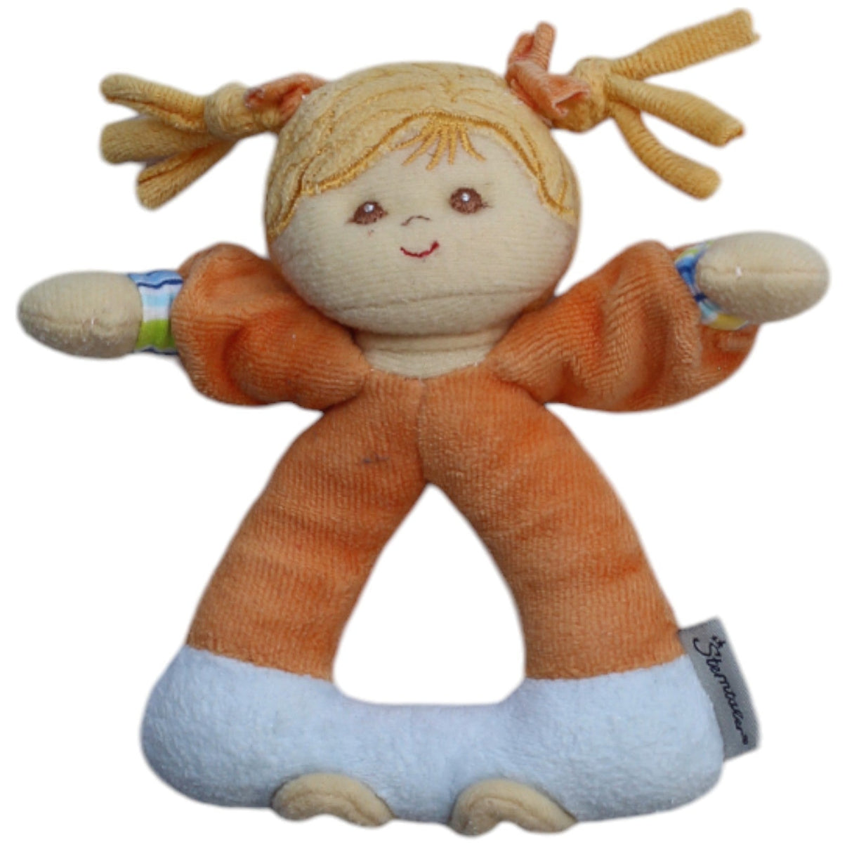 1239710 Sterntaler Mädchen, orange Greifling mit Rassel Kumpel Leo Gebraucht