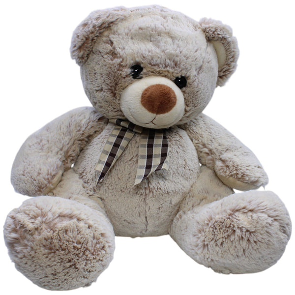 Teddybär mit karierter Schleife, sitzend