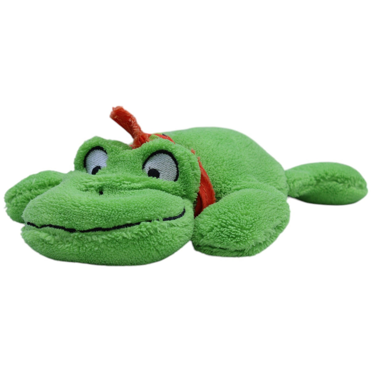 1239906 Kaiser's Tengelmann Frosch mit Halstuch, liegend Kuscheltier Kumpel Leo Gebraucht