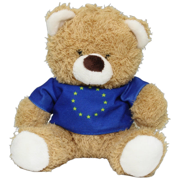 Sitzender Teddy mit EU-Flaggen-Shirt