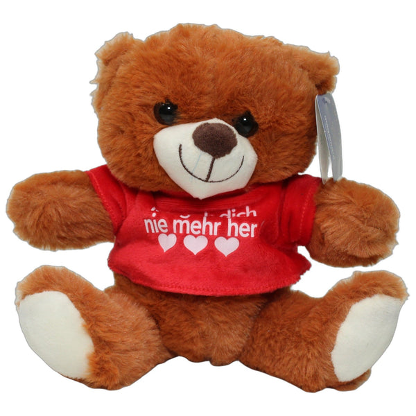 Süßer Teddy mit rotem Shirt "Ich geb dich nie mehr her! ❤❤❤"