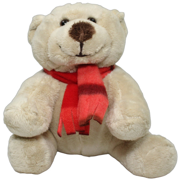 Tröster-Teddy mit rotem Schal