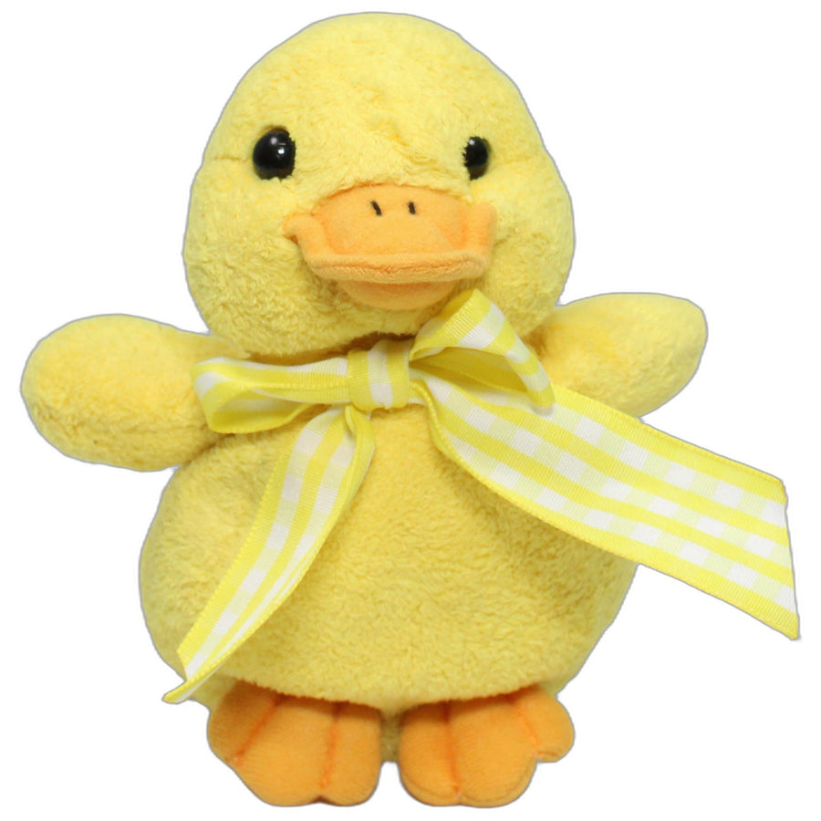 Gelbe Ente mit Schleife, stehend