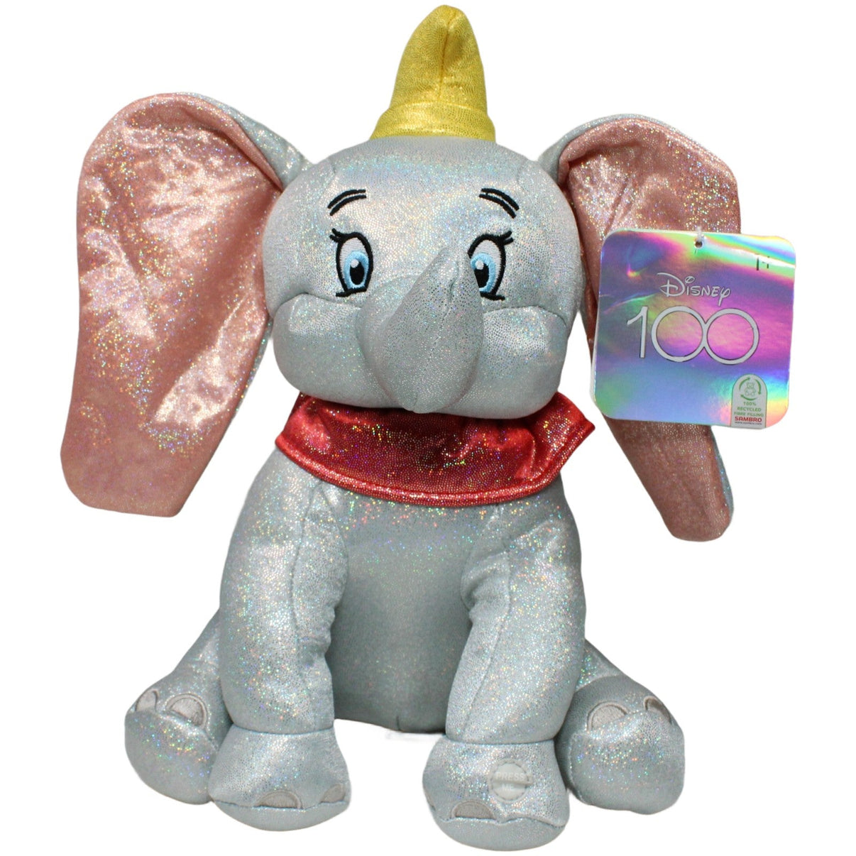 8425611319594 Sambro Disney 100, silberner Dumbo mit Sound Kuscheltier Kumpel Leo 30cm Charakter ebay - neu - stofftiere