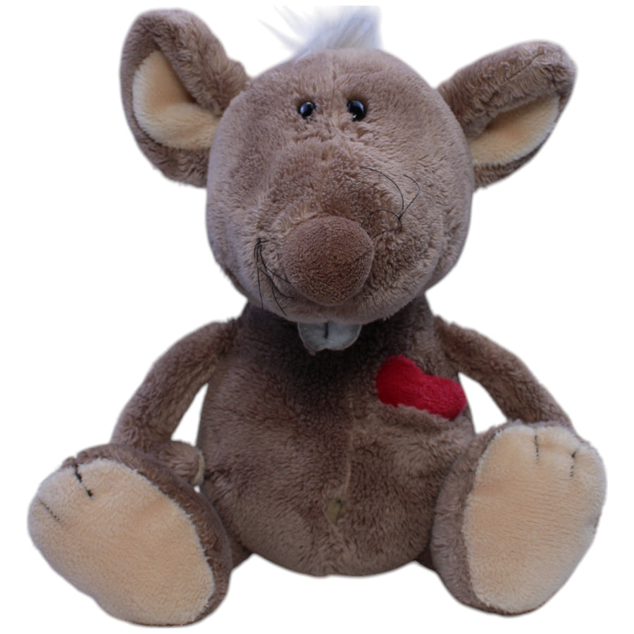Maus Luka mit Herz in der Tasche