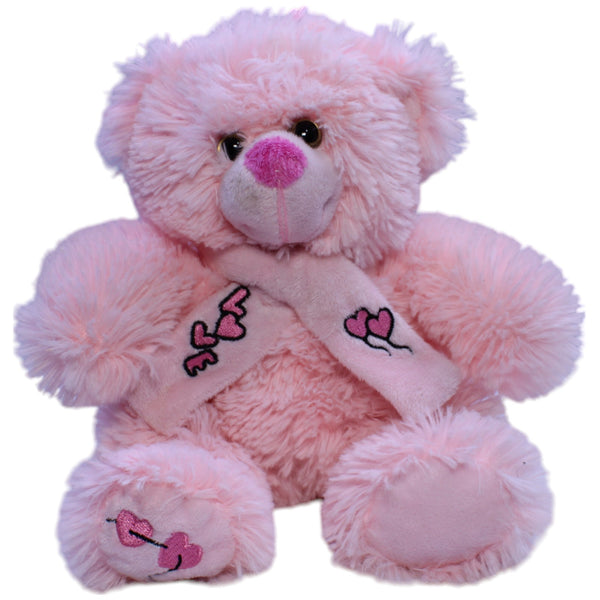 Rosa Teddybär mit Schal "LOVE"