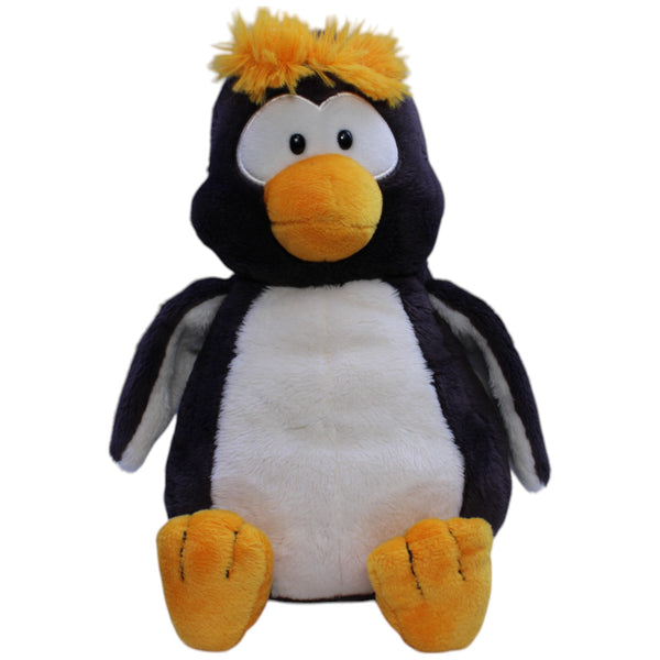 Pinguin Frizzy mit orangen Haaren