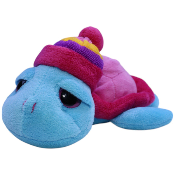 Süße blaue/pinke Schildkröte mit Mütze