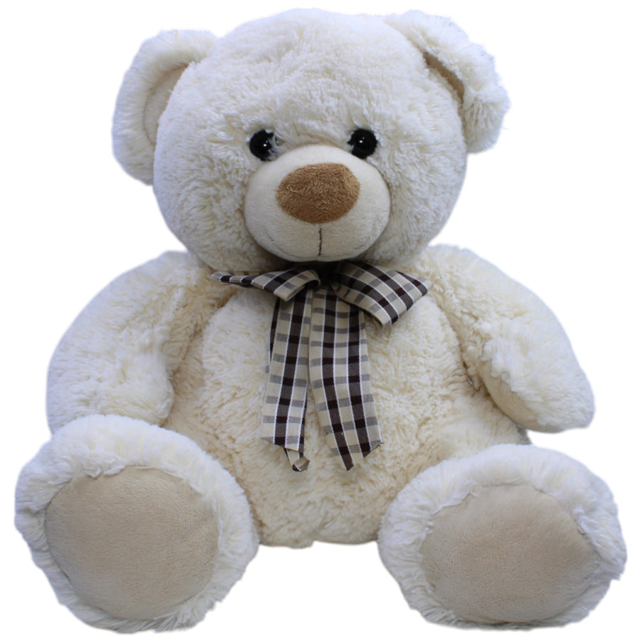 Großer Teddybär mit Schleife, beige
