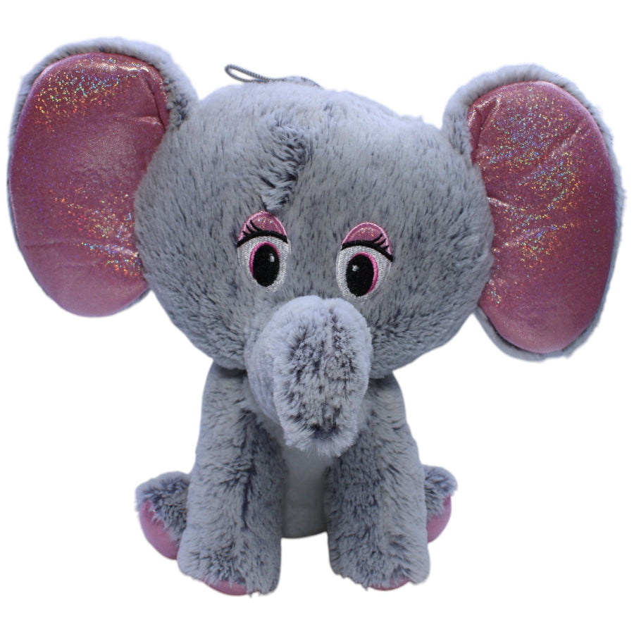Großer Elefant mit rosa Glitzer-Ohren