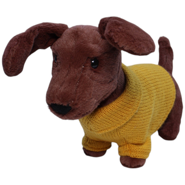 Dackel mit gelben Pullover