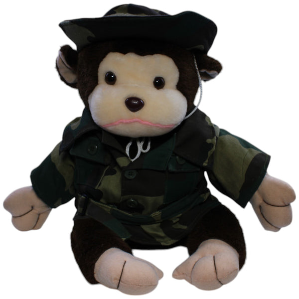 XL Affe mit Militärjacke & Camouflage Hut