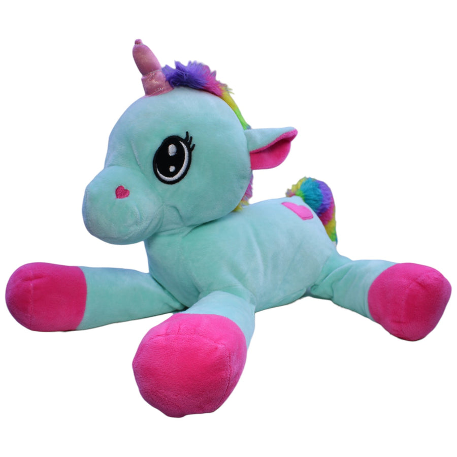 XL Einhorn mit Regenbogenmähne, türkis