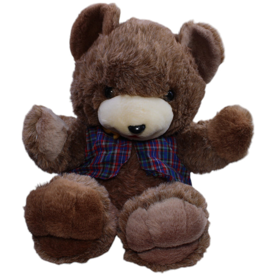 XXL Teddybär in karierter Weste