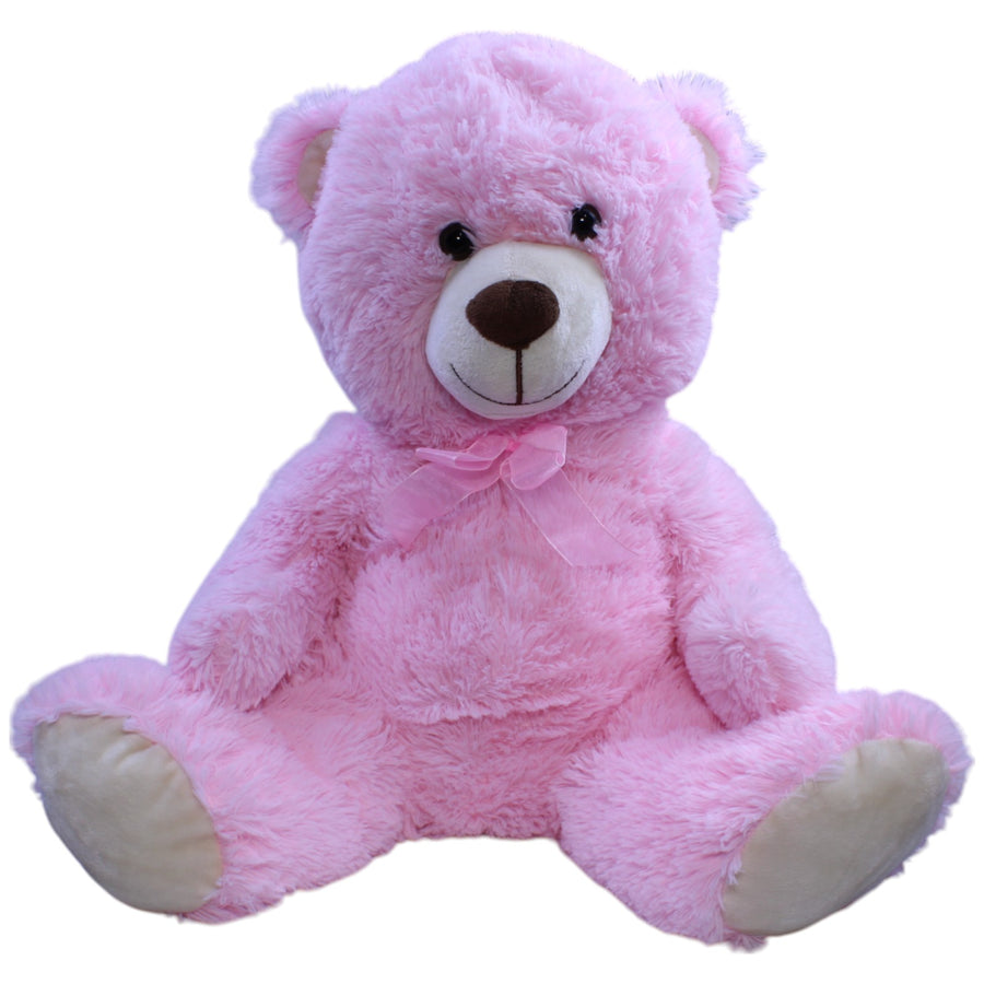 Kuschelfreund, rosa XL Teddybär mit Schleife