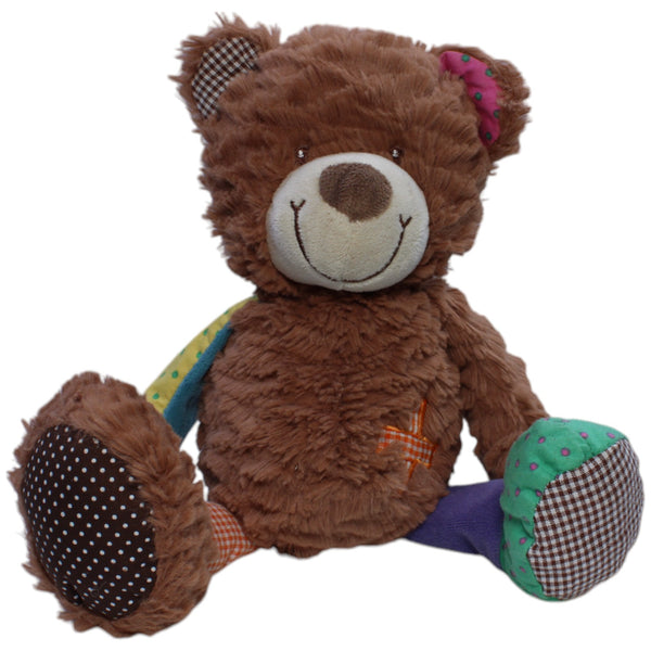 Süßer Schlenker Teddybär mit bunten Stoffen