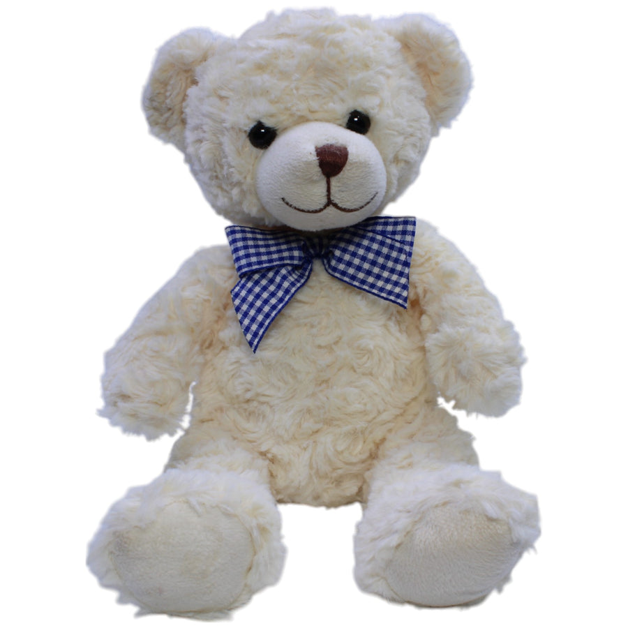 Teddybär mit karierter Schleife, beige