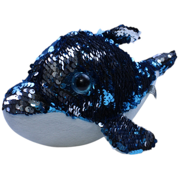 Flos Toys, Paillette Delfin blau-silber