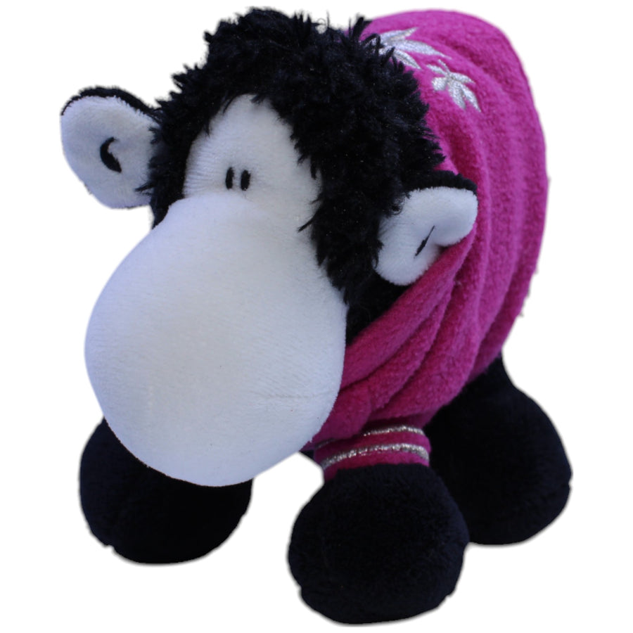 Schwarzes Schaf mit pinkem Pullover