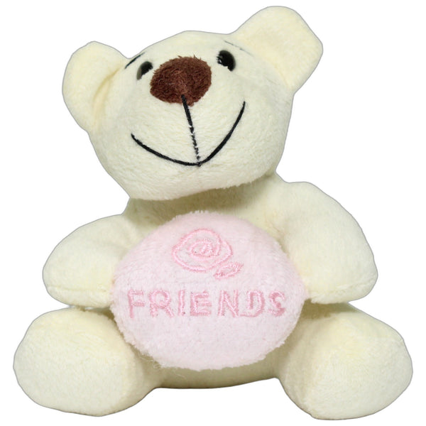 Kleiner weißer Bär mit rosa Herz "FRIENDS"