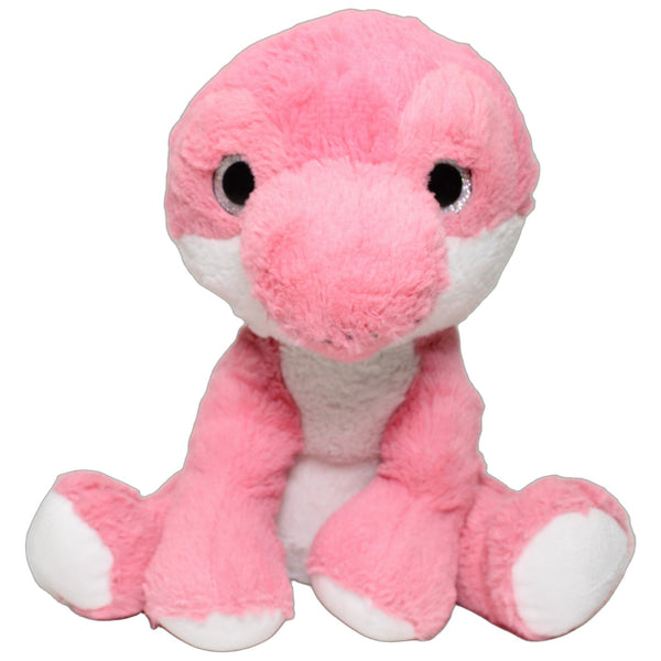Niedlicher Dino mit Glitzeraugen, pink-weiß