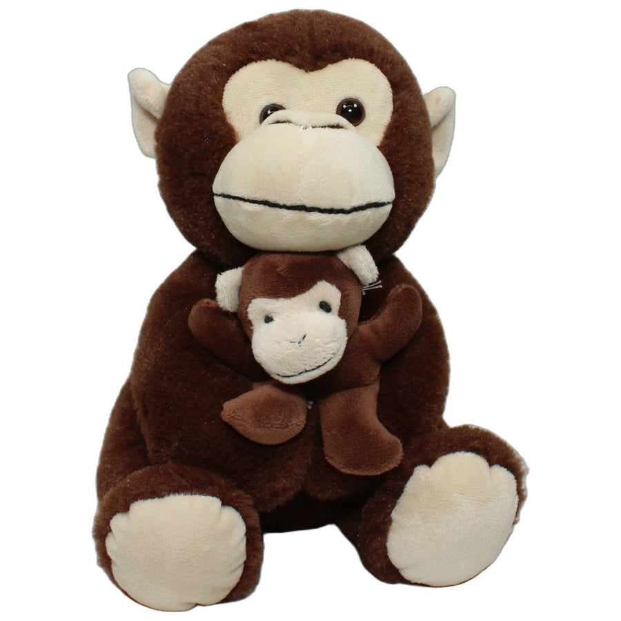 Brauner Affe mit Baby