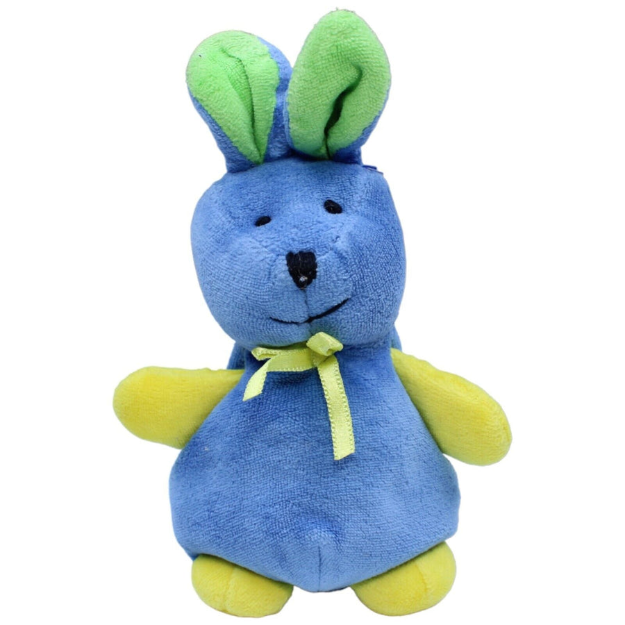 Hase, blau-gelb