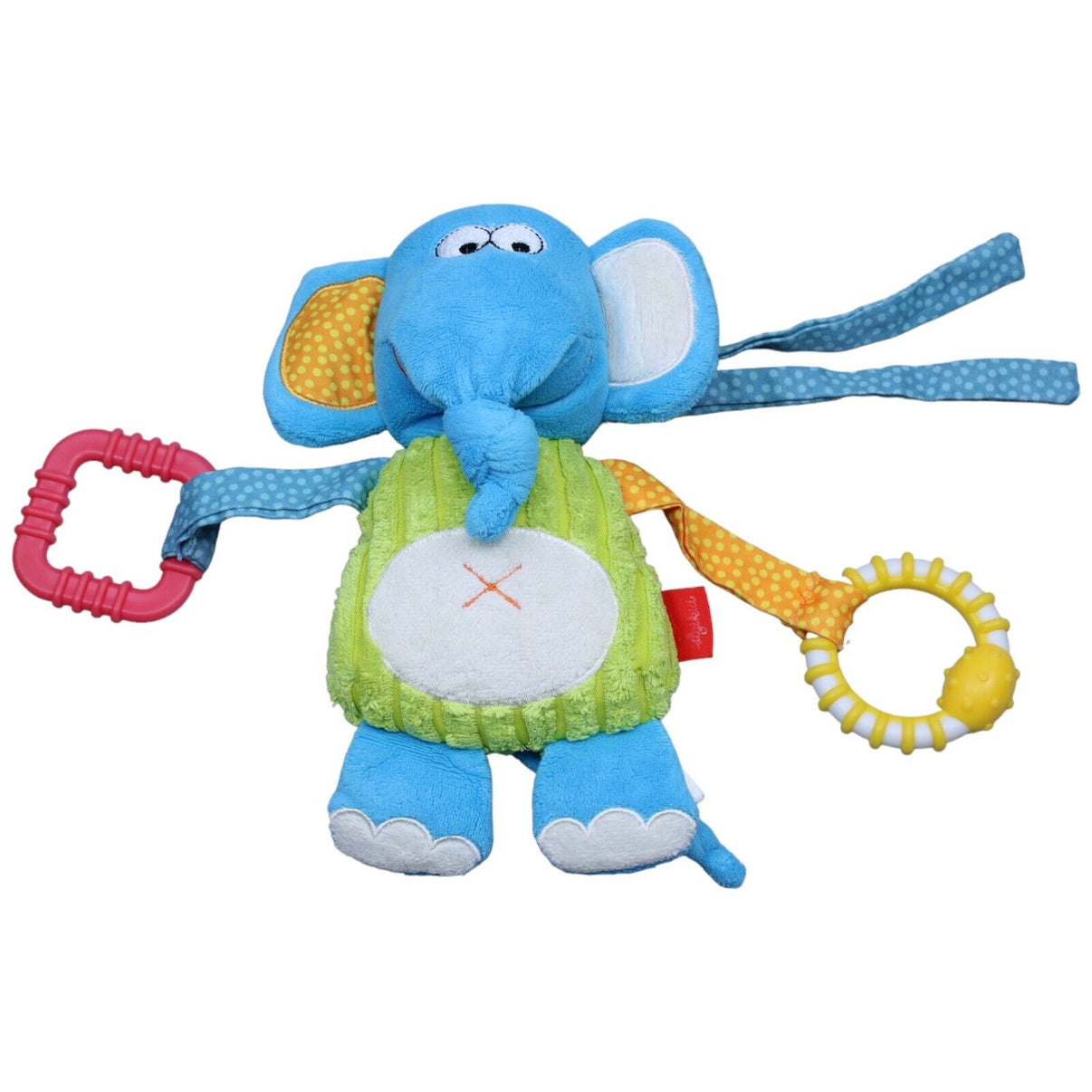 1231356 Sigikid Activity-Kuscheltier, Patchwork-Elefant bunt Activity-Kuscheltier Kumpel Leo Gebraucht