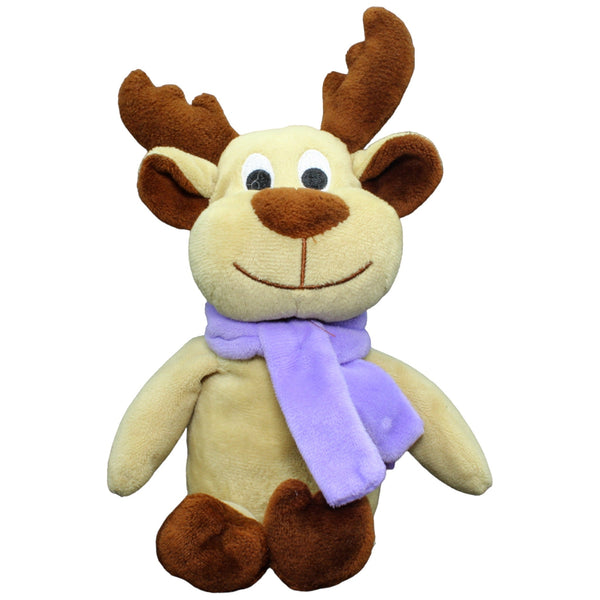 Rentier mit lila Schal