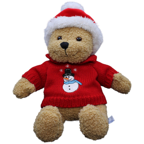 Teddybär mit Weihnachtsmütze und Pulli