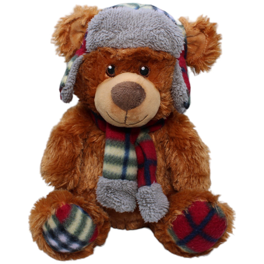 Bär mit Ushanka-Mütze & Schal
