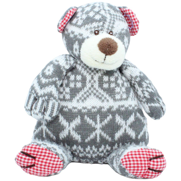 Stickbär grau, sitzend